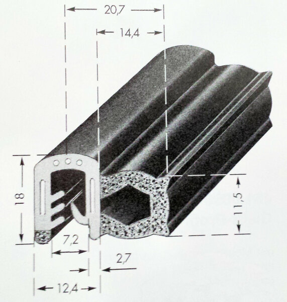 Dichtungsprofil schwarz