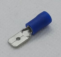 Flachsteckzunge, blau 6,3 mm