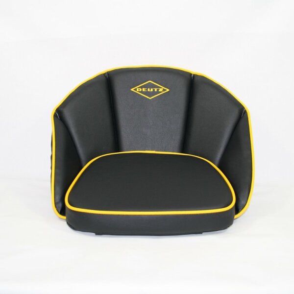 Sitzkissen mit Deutz-Logo ,25cm, schwarz/gelb