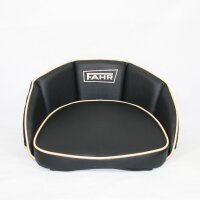 Sitzkissen mit Fahr-Logo ,22cm, schwarz/creme