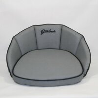 Sitzkissen mit Güldner-Logo, 22cm, grau/schwarz