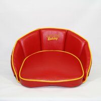 Sitzkissen mit Lanz-Bulldog-Logo, 22cm, rot/gelb