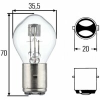 Bilux-Birne 12V 35/35W BA20d